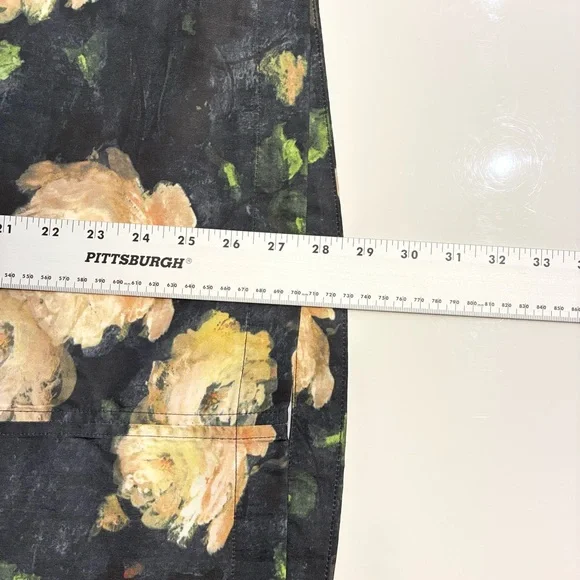 Nwot Tahari Floral Blouse 3X Plus Size Short Sleeve Boho Retro Summer Coastal - Picture 7 of 7